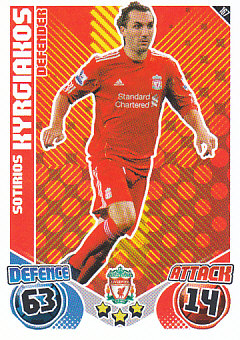 Sotirios Kyrgiakos Liverpool 2010/11 Topps Match Attax #167